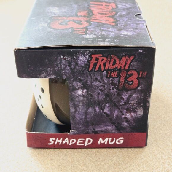 Jason Mug Friday 13th Hockey Mask Shaped Ceramic Coffee Cup Mug 500 ml New - Picture 2 of 11